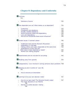 Dependency and Conformity - Psychological Self-Help