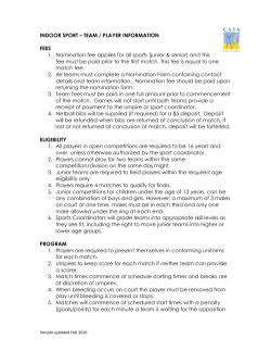 indoor sport program management