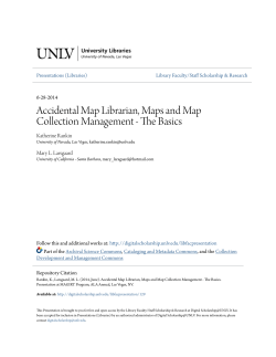 Accidental Map Librarian, Maps and Map Collection Management