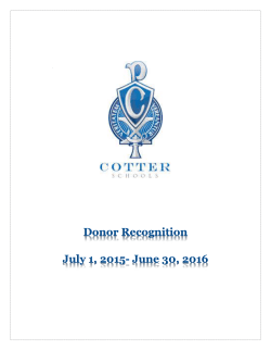 Dear donors and benefactors