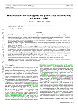 Time evolution of snow regions and planet traps in an evolving