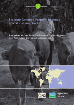 Securing Common Property Regimes in a
