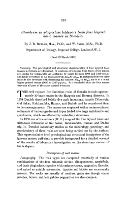 Strontium in plagioclase feldspars from four layered basic masses in