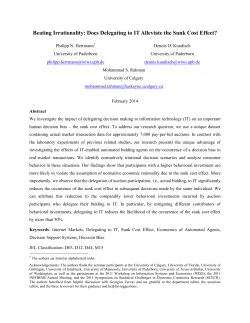 Does Delegating to IT Alleviate the Sunk Cost Effect?