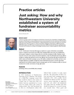 Practice articles Just asking: How and why Northwestern University