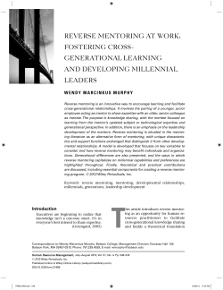 REVERSE MENTORING AT WORK: FOSTERING CROSS