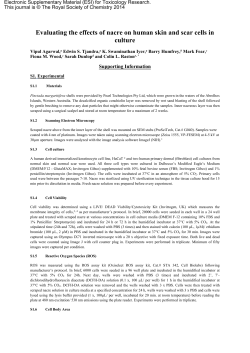 Evaluating the effects of nacre on human skin and scar cells in culture