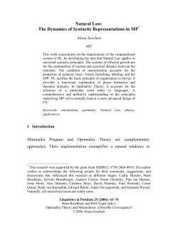 Natural Law: - Rutgers Optimality Archive