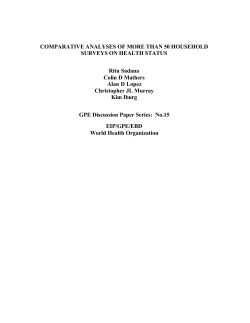 Comparative analyses of more than 50 household surveys on health