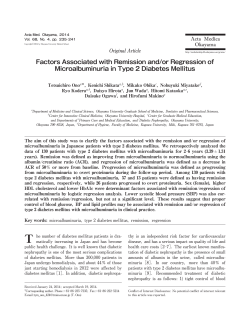 Factors Associated with Remission and/or Regression of