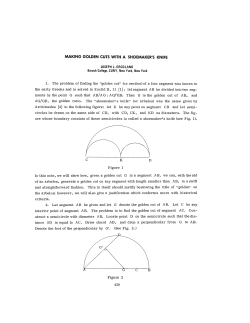 MAKING GOLDEN CUTS WITH A SHOEMAKER`S KNIFE