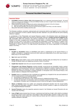 Personal Accident Policy Wording