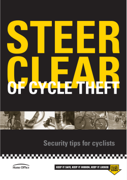 Steer clear of cycle theft - Security tips for cyclists