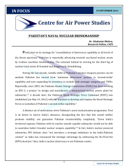 pakistan`s naval nuclear brinkmanship