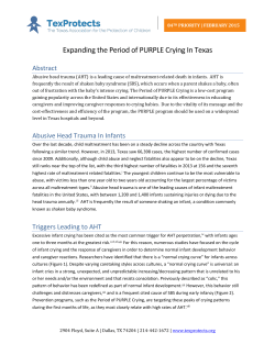 Expanding the Period of PURPLE Crying In Texas