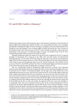 EU and ECHR: Conflict or Harmony?