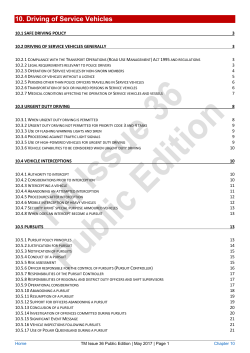 Driving of Service Vehicles