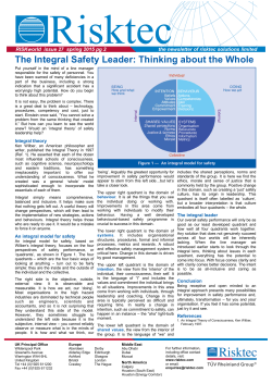 The Integral Safety Leader: Thinking about the