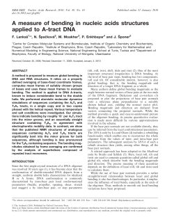 A measure of bending in nucleic acids structures