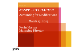 NASPP – CT CHAPTER Accounting for Modifications March 13