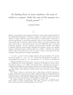 On finding three or more numbers, the sum of which is a square