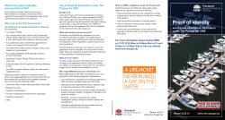 Proof of Identity - Roads and Maritime Services