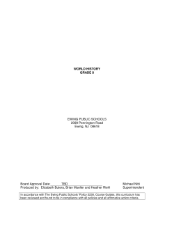 World History G8 - Ewing Public Schools