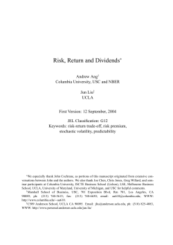 Risk, Return and Dividends