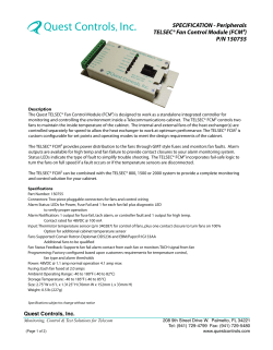 TELSEC ® Fan Control Module Brochure