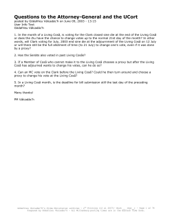 Questions to the Attorney-General and the UCort