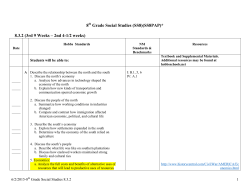 8 Grade Social Studies (SS8)(SS8PAP)* 8.3.2