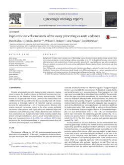 Ruptured clear cell carcinoma of the ovary presenting as acute