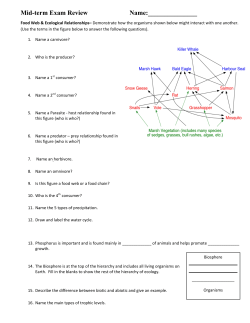 Mid-term Exam Review Name
