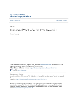 Prisoners of War Under the 1977 Protocol I