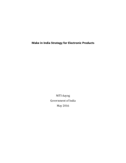 Make in India Strategy for Electronic Products