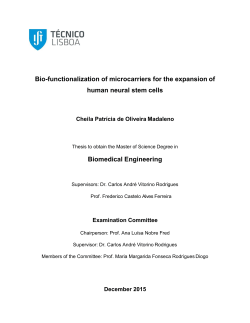 Bio-functionalization of microcarriers for the
