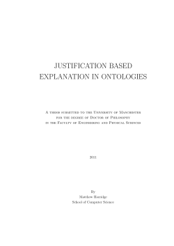 justification based explanation in ontologies