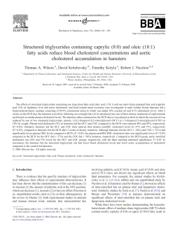 Structured triglycerides containing caprylic (8:0) and oleic (18:1) fatty
