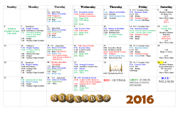 Calendar - Peterson Meadows