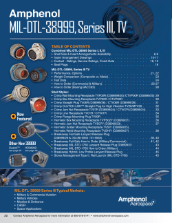 MIL-DTL-38999, Series III, TV - Amphenol Connector Series
