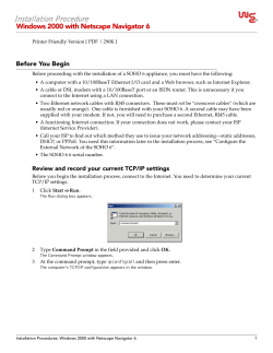 Installation Procedure: Windows 2000 with Netscape