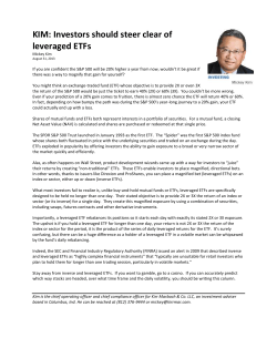 KIM: Investors should steer clear of leveraged ETFs