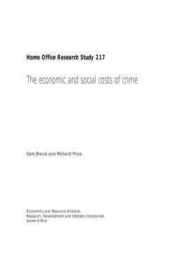 Home Office Research Study 217 The economic and social costs of