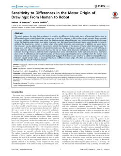 Sensitivity to Differences in the Motor Origin of Drawings: From