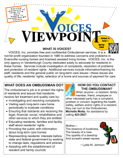 WHAT DOES AN OMBUDSMAN DO?