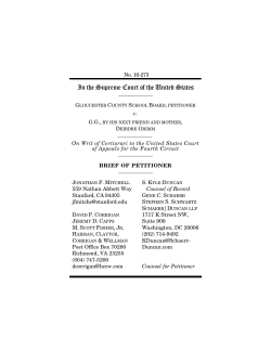 Brief of petitioner Gloucester County School Board