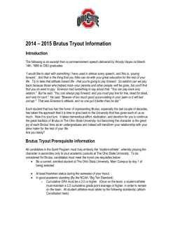Brutus Tryouts Proposal 2014