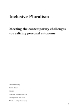 Inclusive Pluralism - Utrecht University Repository