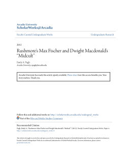 Rushmore`s Max Fischer and Dwight Macdonald`s “Midcult”