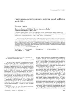 Neurosurgery and consciousness: historical sketch and future